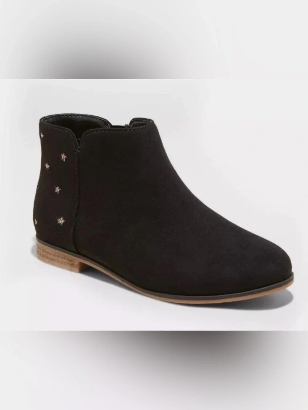 Girls Black Ankle Boots Cat & Jack -size 13